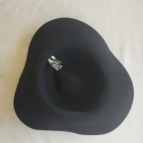 100% Wool Hat Ann Taylor Stylish and versatile Classic Black Felt Wide-Brim - Picture 5 of 7